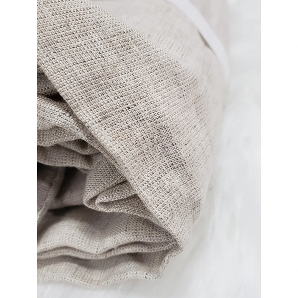 NEW QUINCE EUROPEAN LINEN LIGHT FILTERING CURTAIN FLAX Single Panel 96